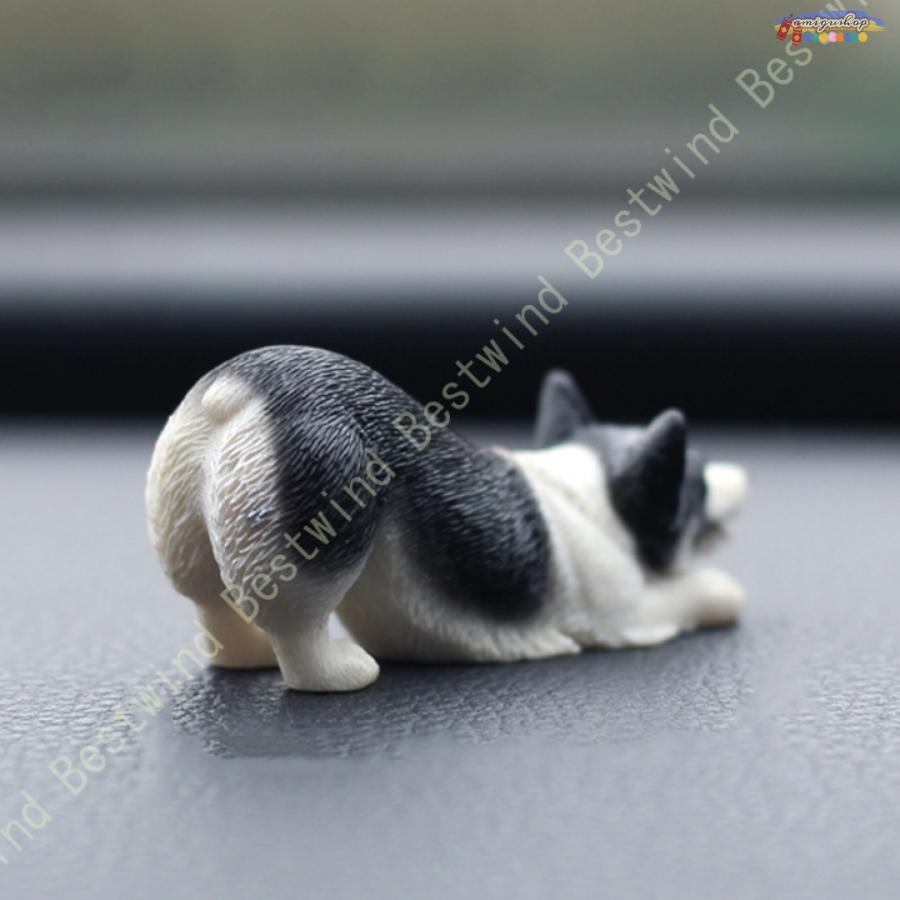 カーデコレーション 家の装飾 おきもの 可愛い 癒し 車内置物 アニマルオブジェ オーナメント 車飾り 車載用 本物そっくり犬 置物 3匹セット 可愛い 階段