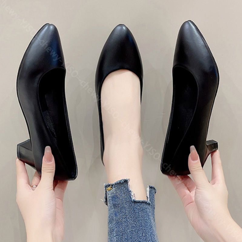 300円OFFクーポン スクエアトゥ ヒール6cm PUレザー レディース 美脚 オフィス カジュアル 就活 リクルート 美脚 冠婚葬祭 ビジネス 仕事 簡単に履ける パンプス ポインテッドトゥ パン