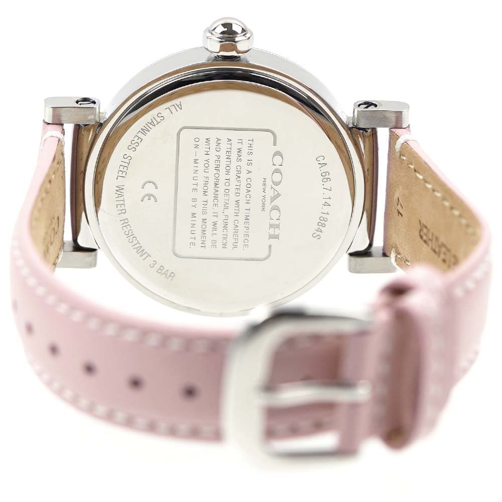 コーチ 腕時計 レディース ピンク シルバー レザーベルト COACH