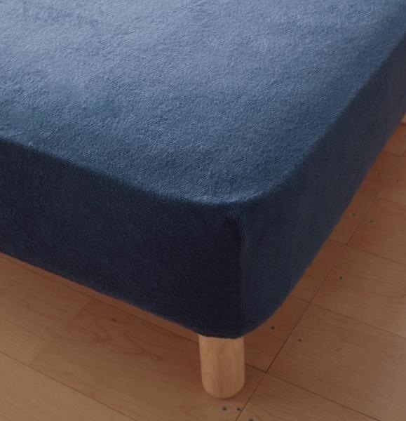 20色から選べる！ザブザブ洗えて気持ちいい！コットンタオルのパッド/シーツ [ボックスシーツのみ] キング ロイヤルバイオレット