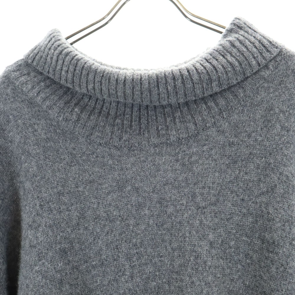 ウール 長袖 タートルネック ニット ワンピース グレー レディース ウール 長袖 タートルネック ニット ワンピース グレー レディース