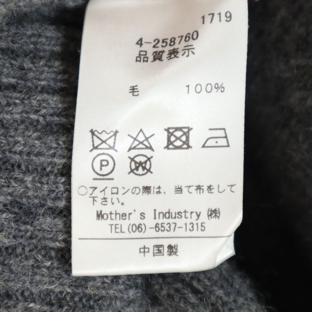 ウール 長袖 タートルネック ニット ワンピース グレー レディース ウール 長袖 タートルネック ニット ワンピース グレー レディース