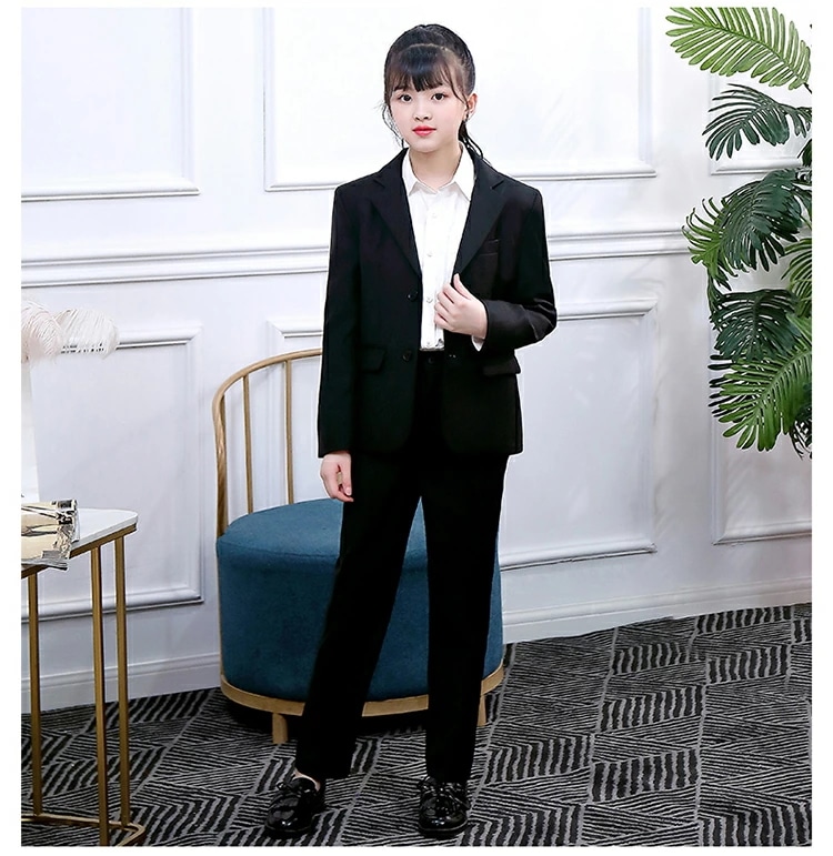 【TIME HOLDER】子供 入学式 スーツ 卒業 女の子 子供服 卒園 入学式 パンツスーツ キッズ スーツ ジュニア 子供 フォーマル スーツ 小学校 高校生 卒業式 スーツ セットアップ 七五
