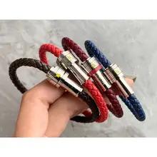 MB トレンディ メンズ ブレスレット - ステンレススチール レザー チェーン 完璧な贈り物 MB トレンディ メンズ ブレスレット - ステンレススチール レザー チェーン 完璧な贈り物