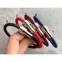 MB トレンディ メンズ ブレスレット - ステンレススチール レザー チェーン 完璧な贈り物 MB トレンディ メンズ ブレスレット - ステンレススチール レザー チェーン 完璧な贈り物