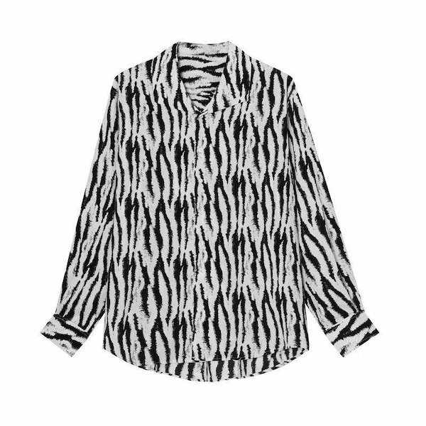 Qoo10] 春の新作 ゼブラ柄 長袖 シャツ メンズ