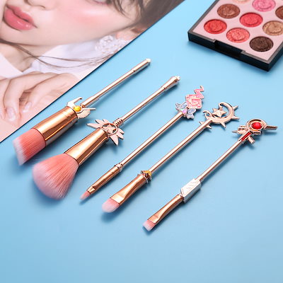 Qoo10] 魔法少女 5pcs/set メイクブラシ : メイク小物