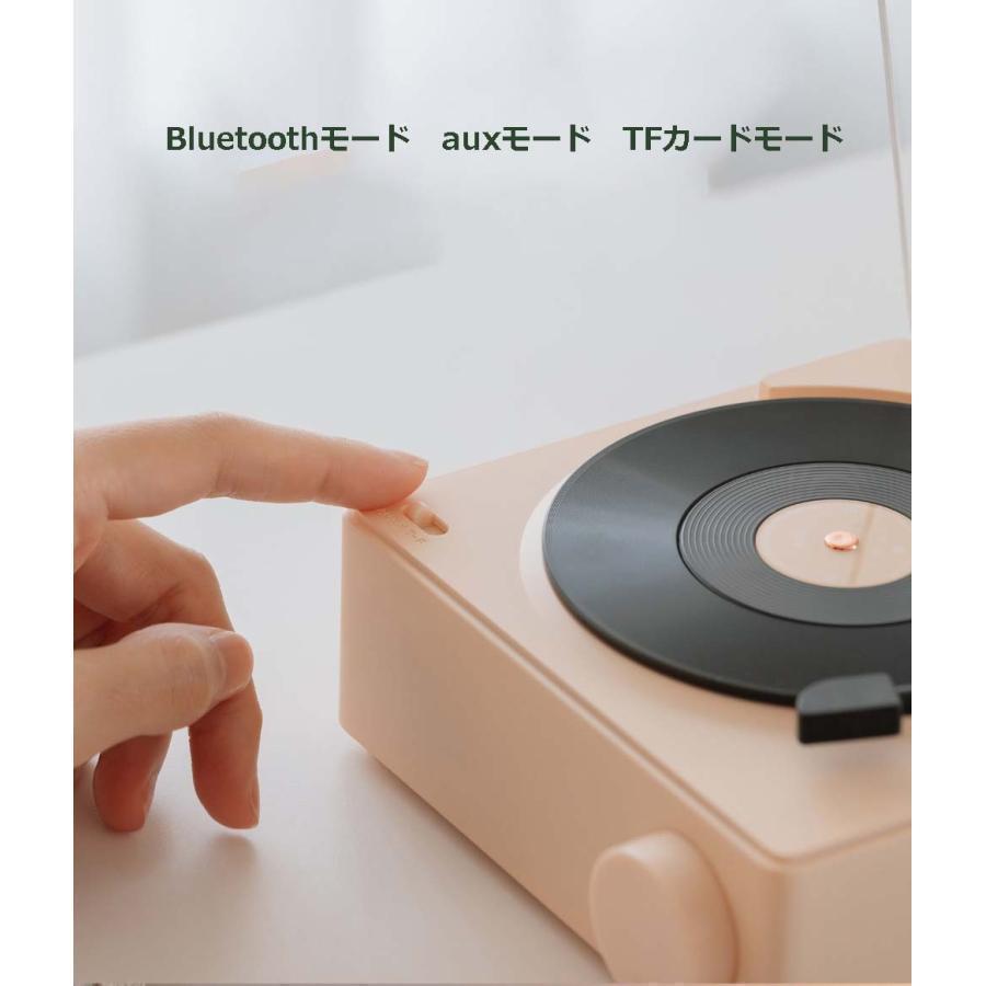 【即納】置き時計 多機能 LED 目覚まし時計 おしゃれ デジタル Bluetooth スピーカー 可愛い レトロ レコード型 コンパクト北欧