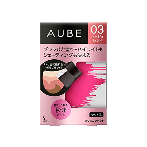 Aubeオ-ブ ブラシひと塗りチーク 03 本体 ベージュ 5.7グラム (x 1) Aubeオ-ブ ブラシひと塗りチーク 03 本体 ベージュ 5.7グラム (x 1)