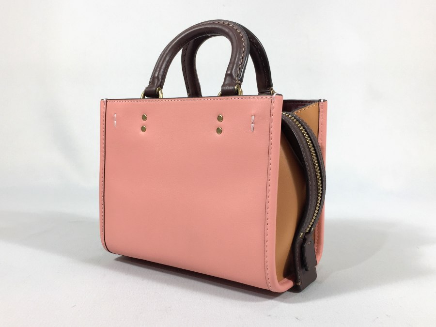 ハンドバッグ 2way ショルダーバッグ ローグ17 レザー ピンク 【中古品】