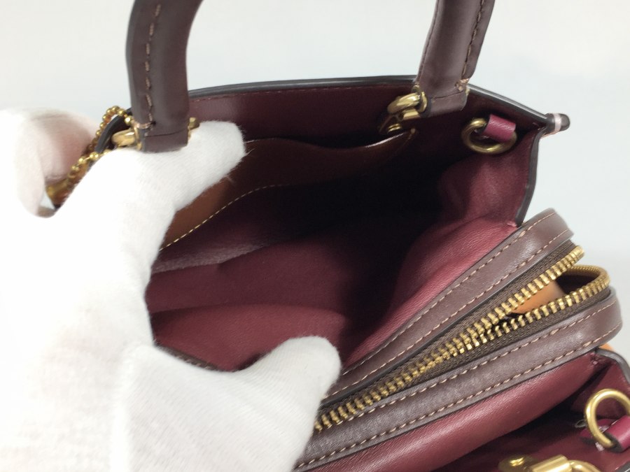 ハンドバッグ 2way ショルダーバッグ ローグ17 レザー ピンク 【中古品】