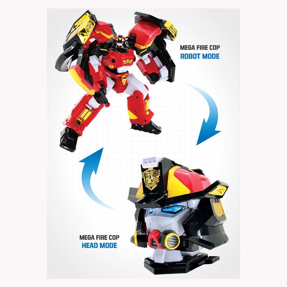 ミニ特攻隊/最強警察/メガファイアカップ/大型サイズ/LED ライト/サウンド/消防隊員/頭に変身/変身ロボット/合体/MEGA FIRE COP/メガファイアコップ/ジャスティスタイタン/正品 ミニ特攻隊/最強警察/メガファイアカップ/大型サイズ/LED ライト/サウンド/消防隊員/頭に変身/変身ロボット/合体/MEGA FIRE COP/メガファイアコップ/ジャスティスタイタン/正品