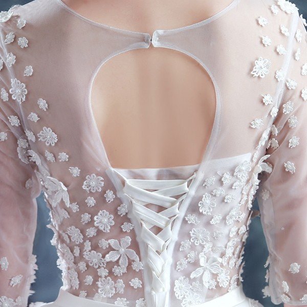ウエディングドレス ウェ... : レディース服 袖付き 二次会 高品質低価