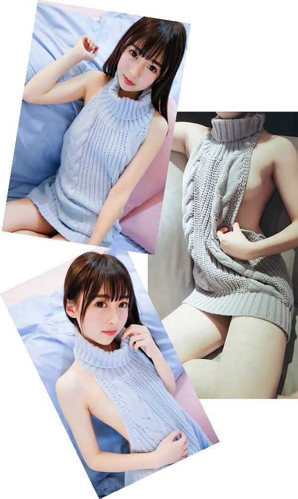 Qoo10] 【即納】背中開きセーター セクシーニット