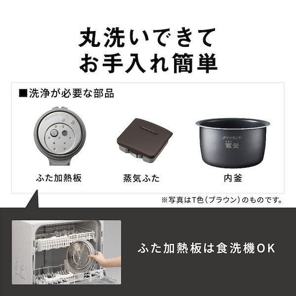 パナソニック SR-CR10B-W 圧力IHジャー炊飯器 0.5〜5合炊き 煩かっ