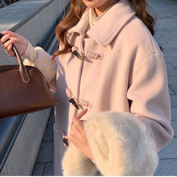 厚手 ラシャコート クリスマスコスチューム 秋冬新作 ホーンバックル ロング アウター レディースファッション ジャケット トップス 厚手 ラシャコート クリスマスコスチューム 秋冬新作 ホーンバックル ロング アウター レディースファッション ジャケット トップス