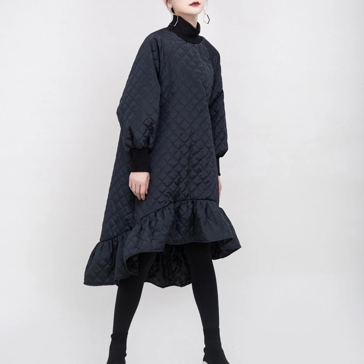 JFashion 中綿ワンピ マーメイド キルティング ミドル丈 レディース 保温 ック ロングワンピース 風 ゆる ワンピ ドレス メガ割