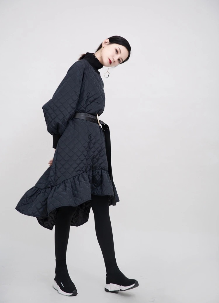 JFashion 中綿ワンピ マーメイド キルティング ミドル丈 レディース 保温 ック ロングワンピース 風 ゆる ワンピ ドレス メガ割
