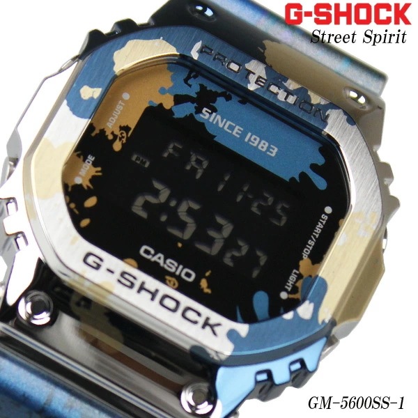 カシオ G-SHOCK 腕時計 メンズ 反転液晶 Street Spiritシリーズ メタルカバード GM-5600SS-1