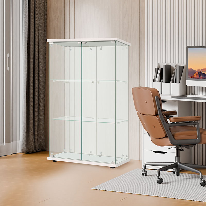 【国内即日発送】コレクションケース 両扉タイプ 大型 ワイドタイプ ガラスディスプレイキャビネット フィギュアケース 3段 強化ガラス 全面ガラス サイズ:幅80.5×奥行36.5×高さ125.5cm 【国内即日発送】コレクションケース 両扉タイプ 大型 ワイドタイプ ガラスディスプレイキャビネット フィギュアケース 3段 強化ガラス 全面ガラス サイズ:幅80.5×奥行36.5×高さ125.5cm