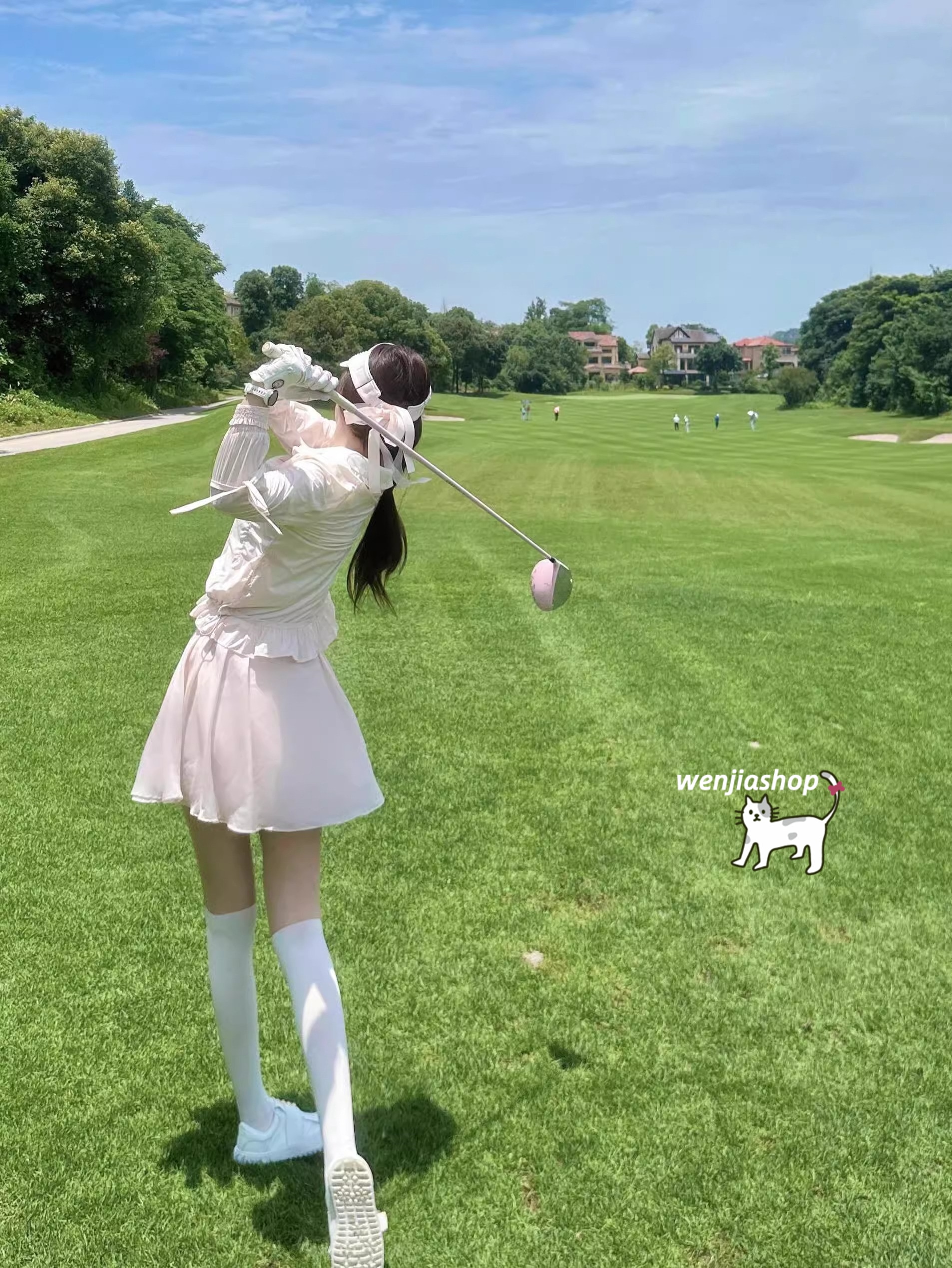 ゴルフウェア 2025 春夏 上下セット 長袖 ジャケット 日焼け止め ミニスカート カーディガ めっちゃ可愛い 速乾 通気 痩せる レディース 韓国風 スポーツ テニスウェア ライトピンク
