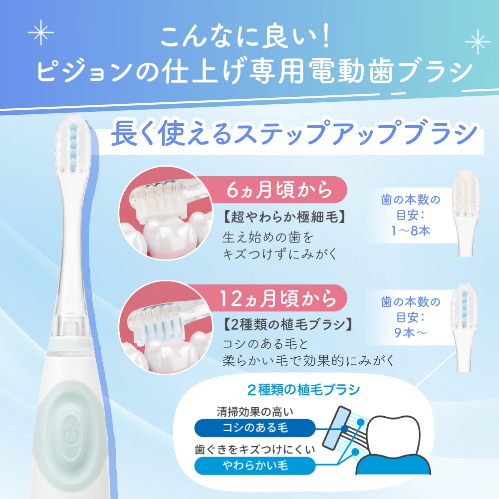 はじめての乳歯ケアセット 6ヵ月頃 電動歯ブラシ ピンク 歯ブラシ 電動 ベビー ベビー用品 赤ちゃん 赤ちゃん用品