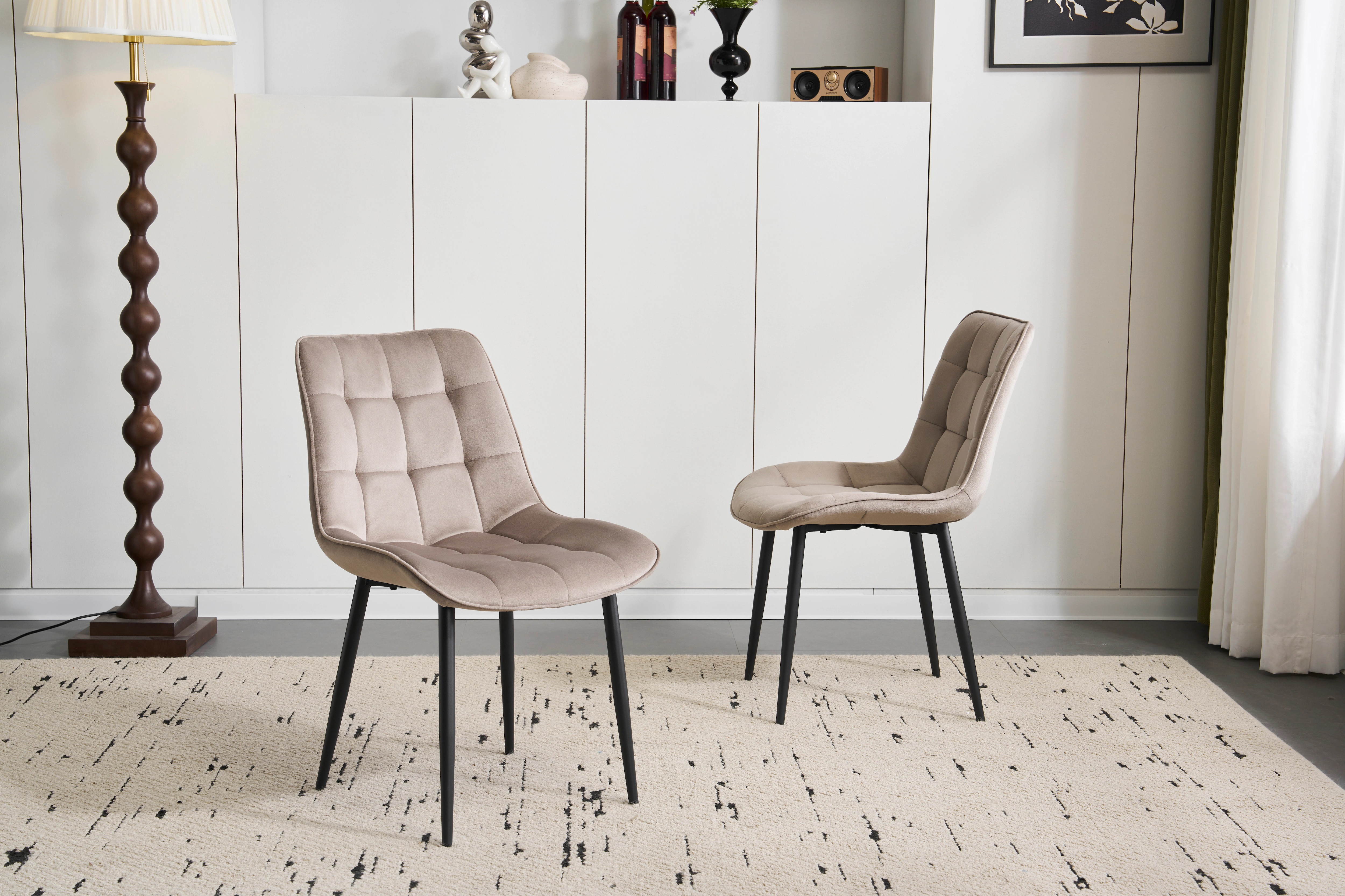 【国内発送/保証付き】ダイニングチェア 椅子 ベルベット座面 コンパクト スチール脚 おしゃれ 組立簡単 北欧風 イス テレワーク 在宅ワーク耐荷重130kg