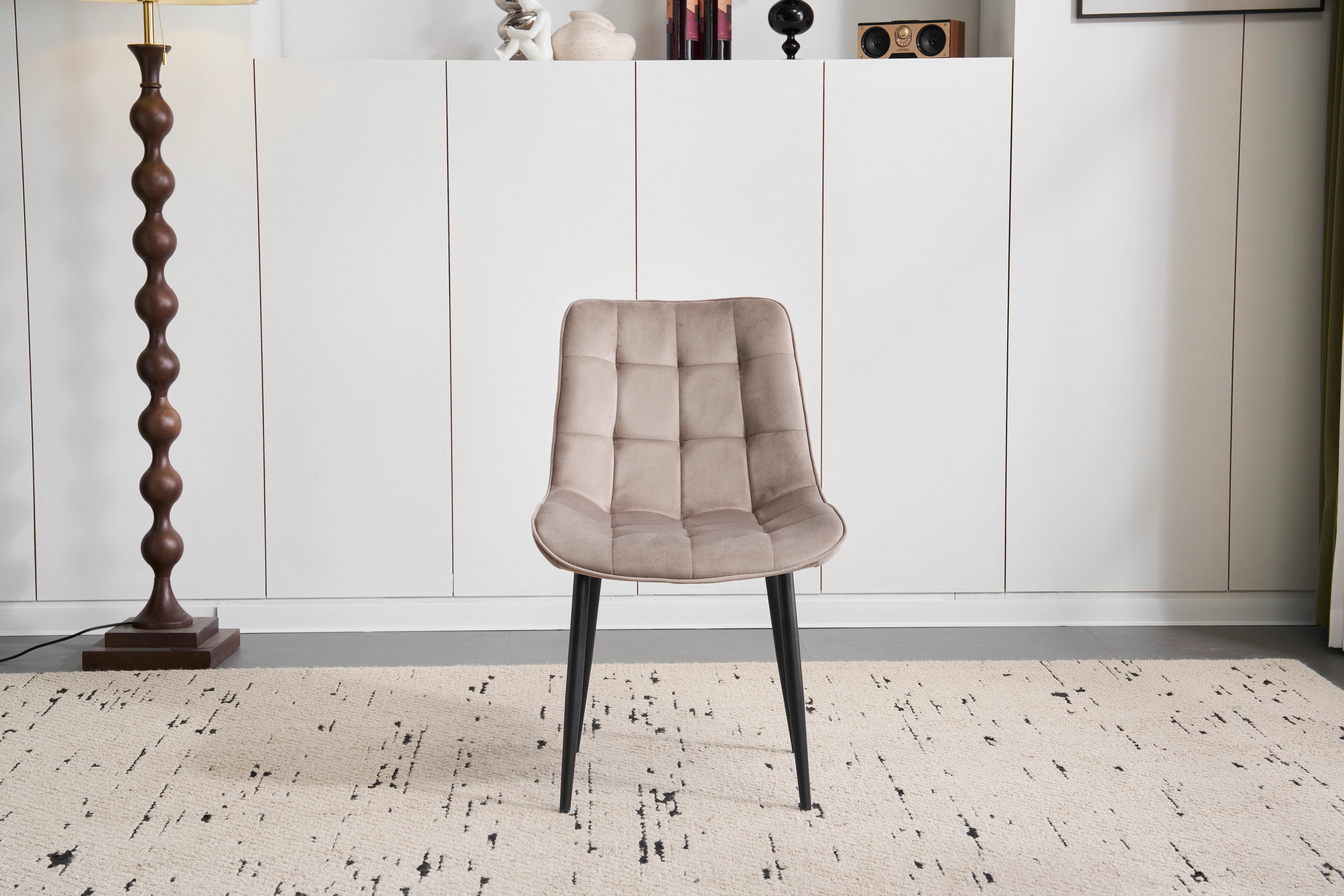 【国内発送/保証付き】ダイニングチェア 椅子 ベルベット座面 コンパクト スチール脚 おしゃれ 組立簡単 北欧風 イス テレワーク 在宅ワーク耐荷重130kg