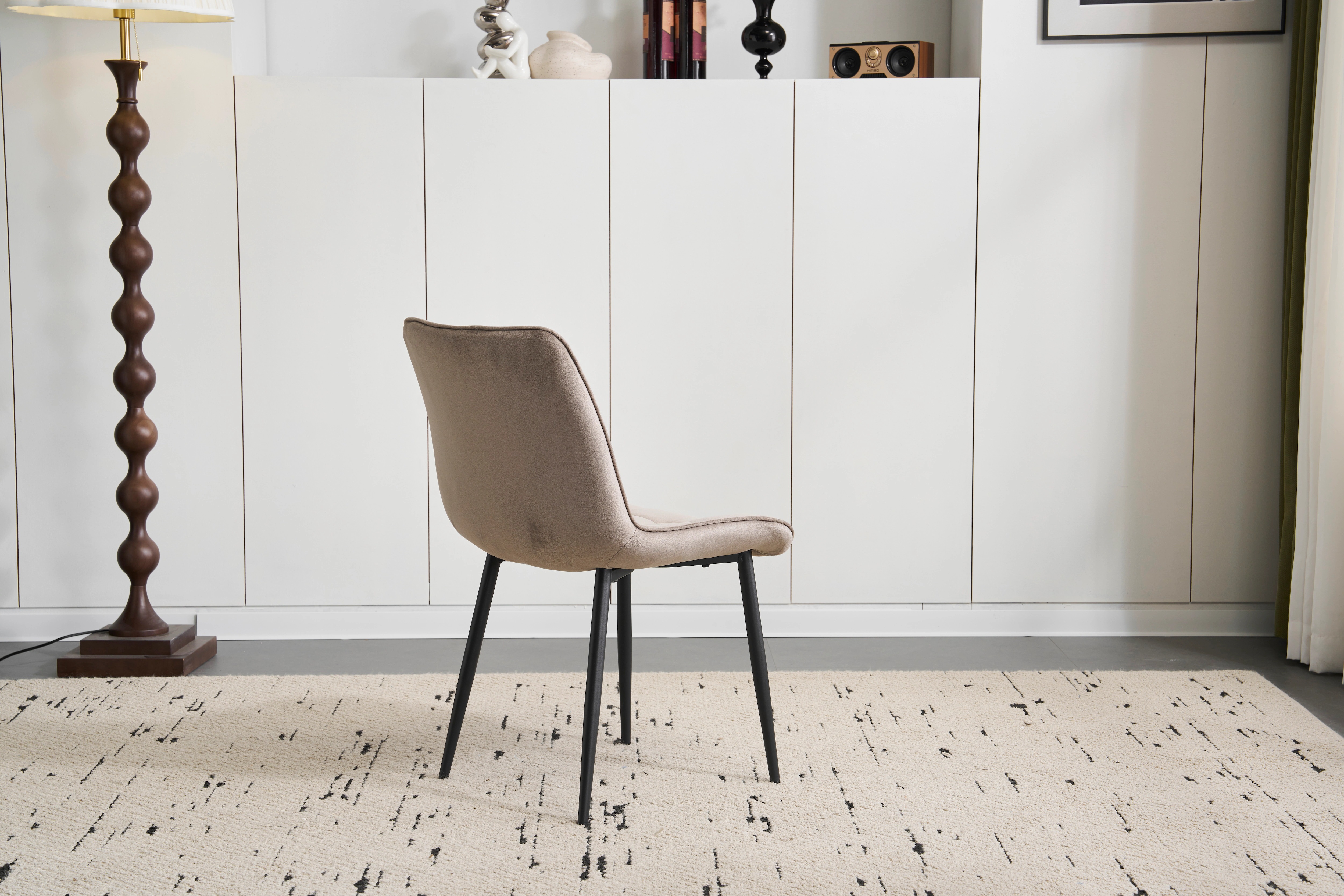 【国内発送/保証付き】ダイニングチェア 椅子 ベルベット座面 コンパクト スチール脚 おしゃれ 組立簡単 北欧風 イス テレワーク 在宅ワーク耐荷重130kg