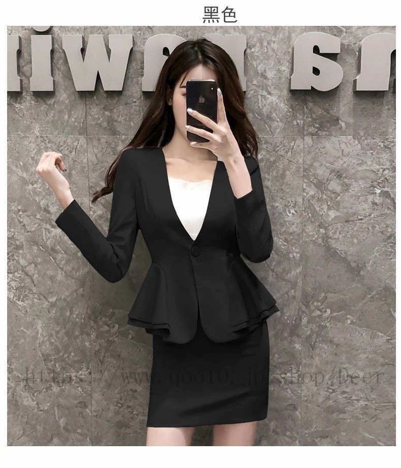 ラッキーバッグ ス一ツ新生活応援ビジネス特集 韓版背広のスーツの雰囲気の職業装女ハスの葉の修身背広タイトスカートスーツ ビジネス スーツ 洗える ストレッチ ラッキーバッグ ス一ツ新生活応援ビジネス特集 韓版背広のスーツの雰囲気の職業装女ハスの葉の修身背広タイトスカートスーツ ビジネス スーツ 洗える ストレッチ