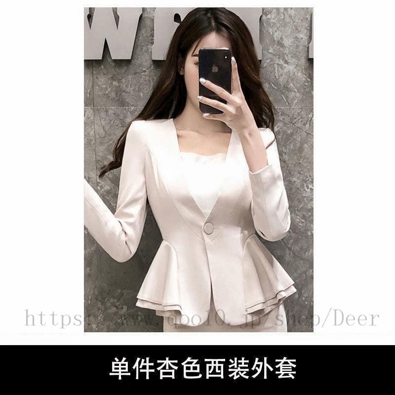 ラッキーバッグ ス一ツ新生活応援ビジネス特集 韓版背広のスーツの雰囲気の職業装女ハスの葉の修身背広タイトスカートスーツ ビジネス スーツ 洗える ストレッチ ラッキーバッグ ス一ツ新生活応援ビジネス特集 韓版背広のスーツの雰囲気の職業装女ハスの葉の修身背広タイトスカートスーツ ビジネス スーツ 洗える ストレッチ