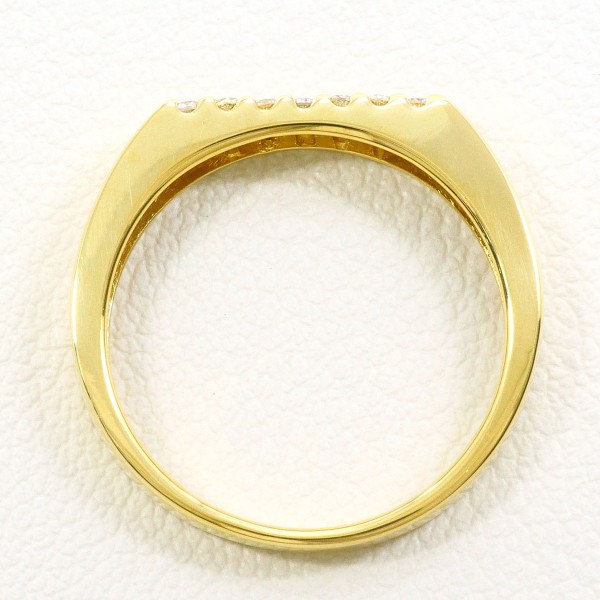 K18 18金 YG イエローゴールド リング 指輪 11号 ダイヤ 0.22 ジュエリー 中古