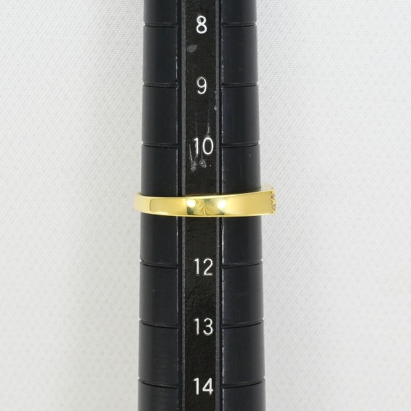 K18 18金 YG イエローゴールド リング 指輪 11号 ダイヤ 0.22 ジュエリー 中古