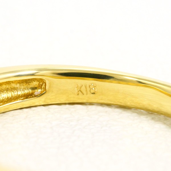 K18 18金 YG イエローゴールド リング 指輪 11号 ダイヤ 0.22 ジュエリー 中古