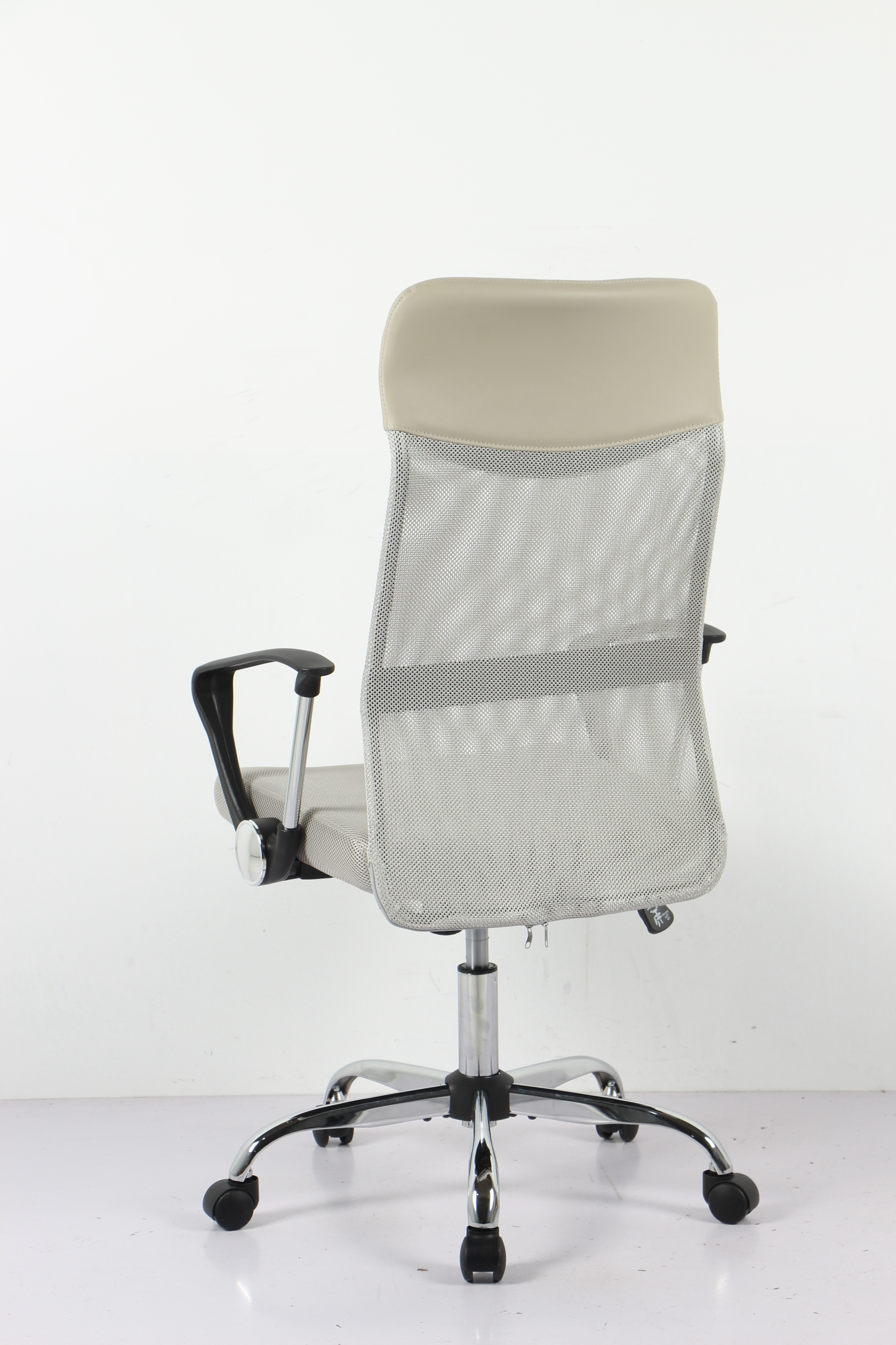 【国内即発送】【グレージュ】オフィスチェア メッシュ+PU ハイバック　大人気205