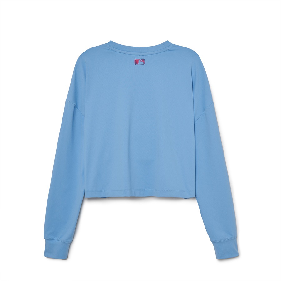 MLBレディースベーシックエスレジャーミディアムロゴ長袖TシャツLA（L.Cobalt Blue） mdprevattcaulkingandwaterproofing.com