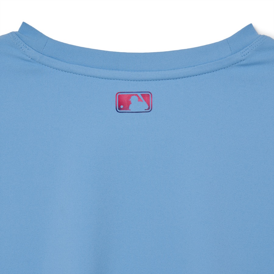 MLBレディースベーシックエスレジャーミディアムロゴ長袖TシャツLA（L.Cobalt Blue） mdprevattcaulkingandwaterproofing.com