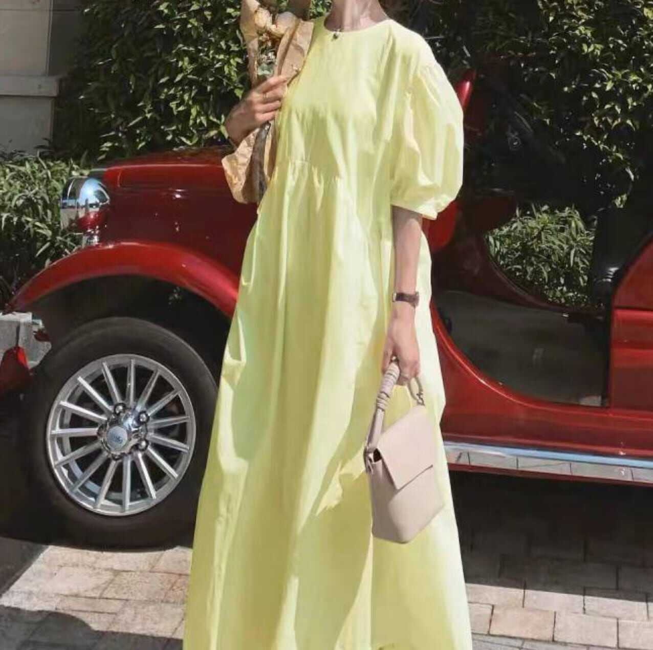 ワンピース 上着 人気 おすすめ おしゃれ お洒落 激安 安い プチプラ ブラウス シャツ 長袖 ロング ふわふわ パフスリーブ ふんわり オーバーサイズ 無地 コットン 綿 着痩せ lon