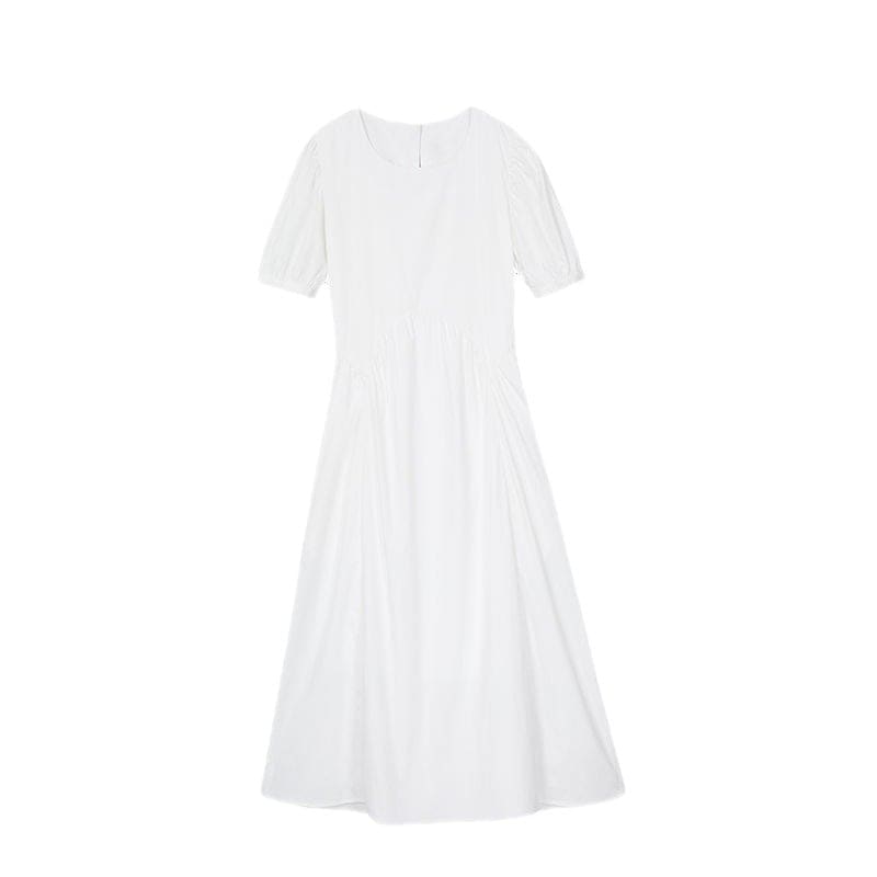 ワンピース 上着 人気 おすすめ おしゃれ お洒落 激安 安い プチプラ ブラウス シャツ 長袖 ロング ふわふわ パフスリーブ ふんわり オーバーサイズ 無地 コットン 綿 着痩せ lon