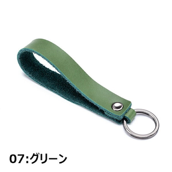 Qoo10] キーリング 革 キーホルダー レディース