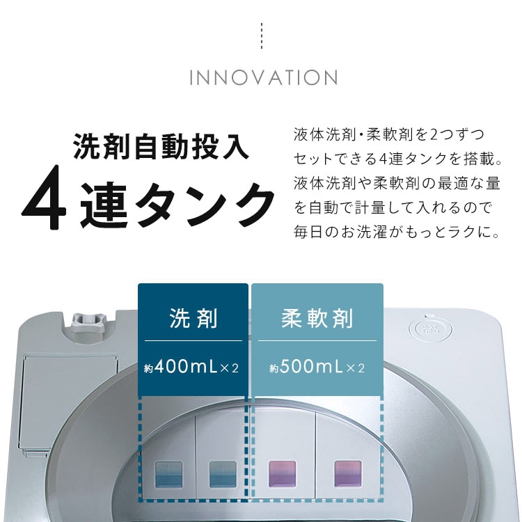 【公式】 洗濯機 8キロ 8kg OSH オッシュ 縦型 一人暮らし 自動投入 選べる洗剤自動投入 全自動洗濯機 縦型洗濯機 ITW-80A01 ITW-80A02 メガ[安心延長保証対象]