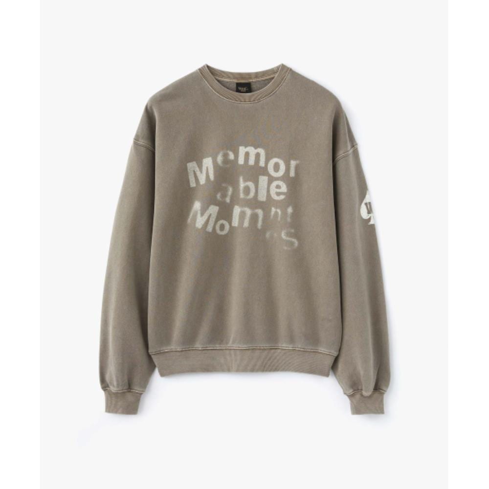 WMC Typo Pigment Man to Man BROWN O-MOBAL5Y22225 WMC Typo Pigment Man to Man BROWN O-MOBAL5Y22225