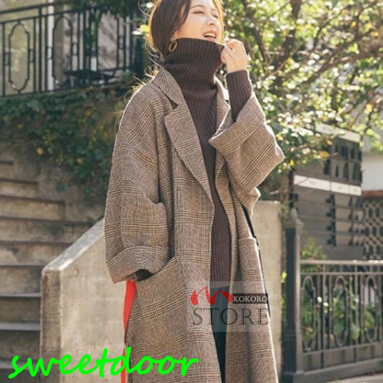 チェスターコート レディース 40代 ロングコート 秋 チェック柄コート アウター 厚手 中綿 着痩せ お洒落 大人 通勤 暖かい 2023