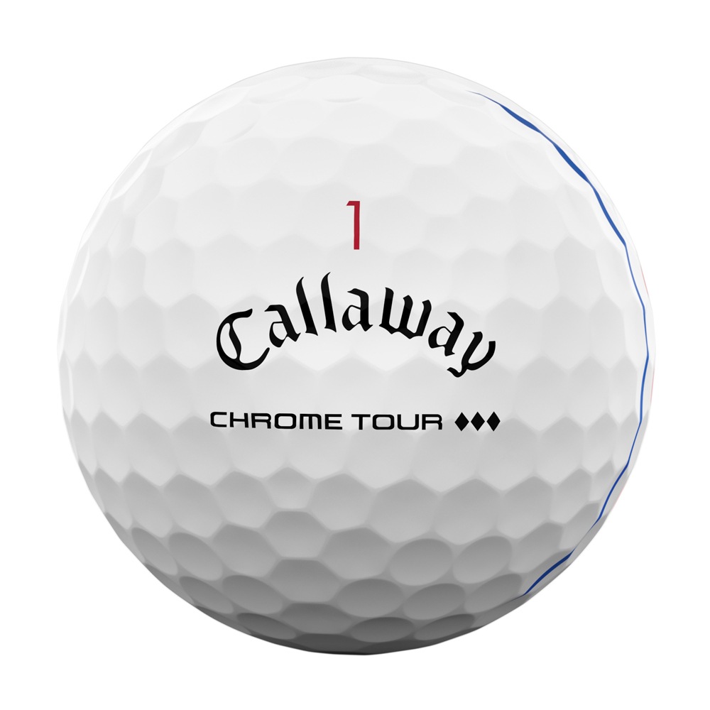 キャロウェイ CRMTR-TD25-TRPWH-12P クロム ツアー トリプルダイヤモンド トリプルトラック ゴルフボール 1ダース 12個入り CRMTRTD25TRPWH12P