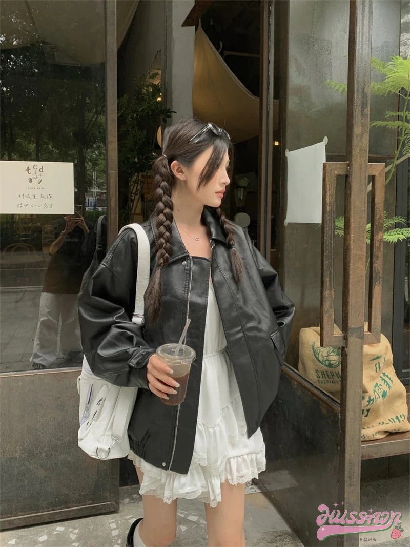 長袖 ジャケット かわいい ショート アウター ブラック 羽織り 合成 バイカラー カジュアル きれいめ 女っぽ きれいめ ファッション 色っぽ 女っぽ カジュアル きれいめ 大人っぽ 上品 清楚秋冬