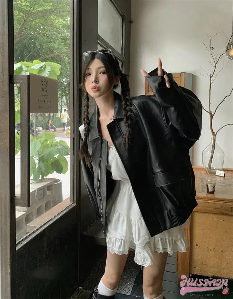 長袖 ジャケット かわいい ショート アウター ブラック 羽織り 合成 バイカラー カジュアル きれいめ 女っぽ きれいめ ファッション 色っぽ 女っぽ カジュアル きれいめ 大人っぽ 上品 清楚秋冬