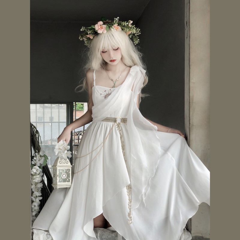 正規品デザインミス涙lolitaギリシャ放浪不規則スカートワンピース