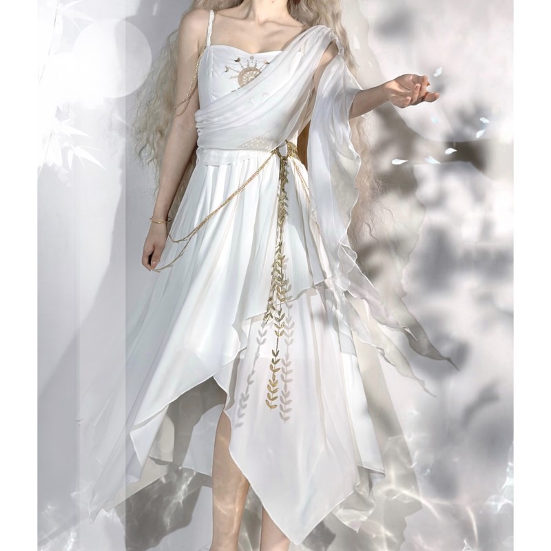 正規品デザインミス涙lolitaギリシャ放浪不規則スカートワンピース