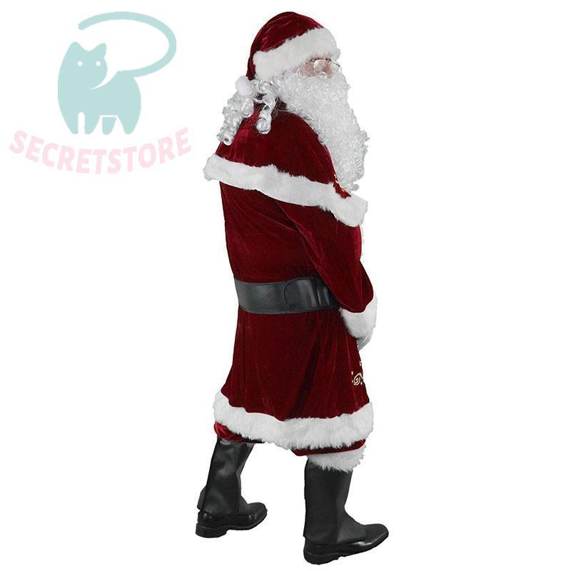 【 2025新作最安値に挑戦】 クリスマス サンタクロース 衣装 メンズ 大人子供用 豪華 サンタ コスプレ サンタコス コスチューム髭 ヒゲ ひげ カツラ ウィッグ 袋 イベント パーティー