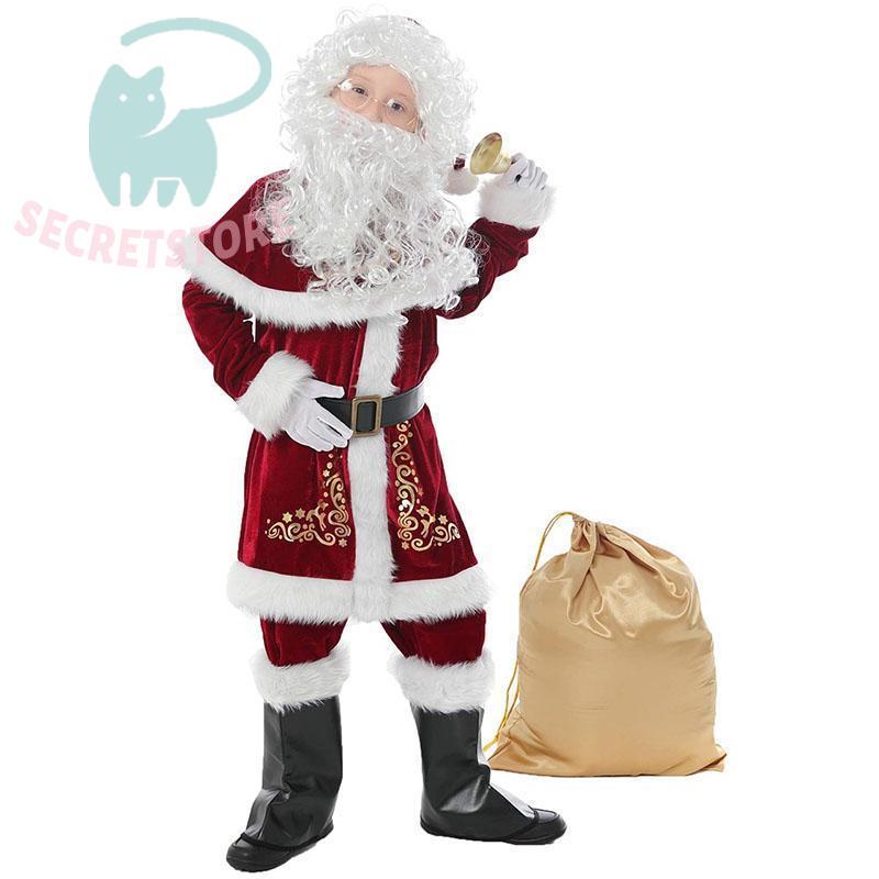 【 2025新作最安値に挑戦】 クリスマス サンタクロース 衣装 メンズ 大人子供用 豪華 サンタ コスプレ サンタコス コスチューム髭 ヒゲ ひげ カツラ ウィッグ 袋 イベント パーティー